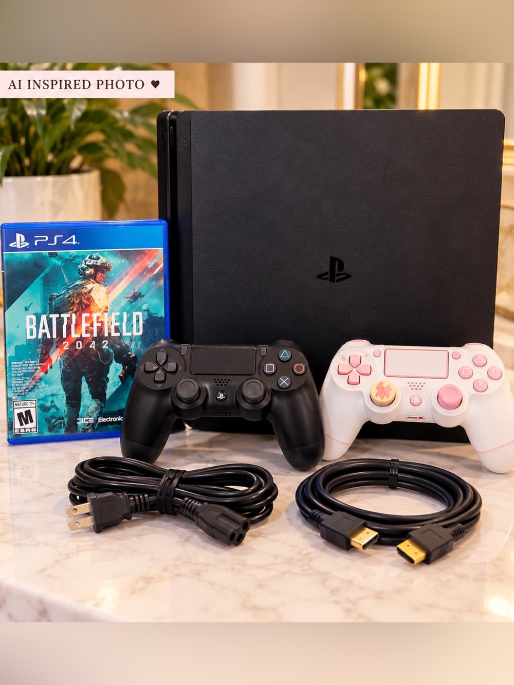Sony PS4 Console Bundle | 2 Controllers + Battlefield 2024